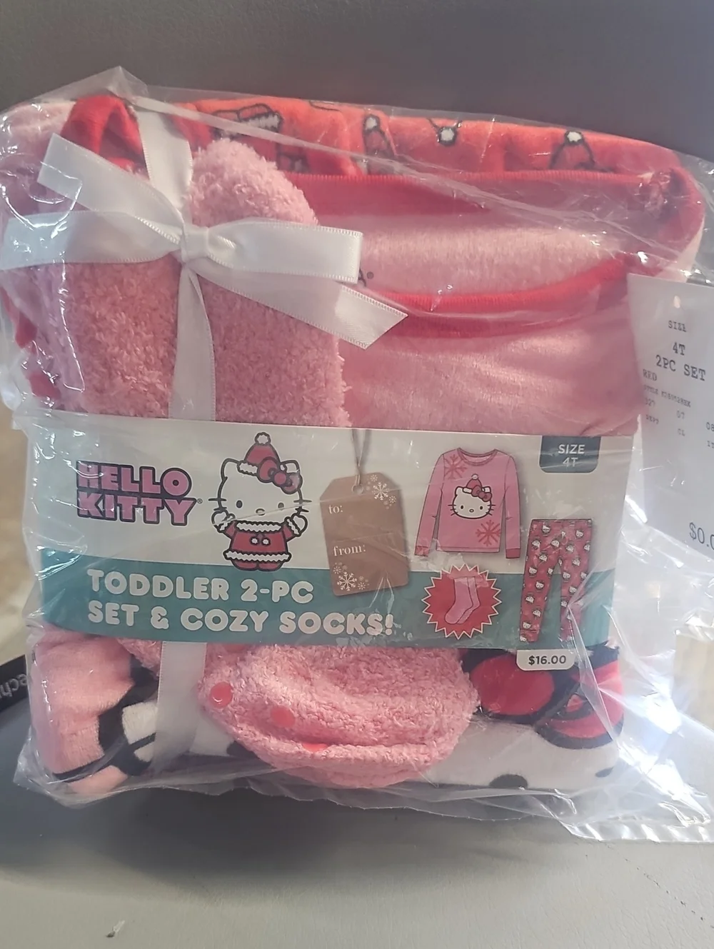 Hello Kitty Toddler 2-Piece Pajama Set with Cozy Socks - Pink